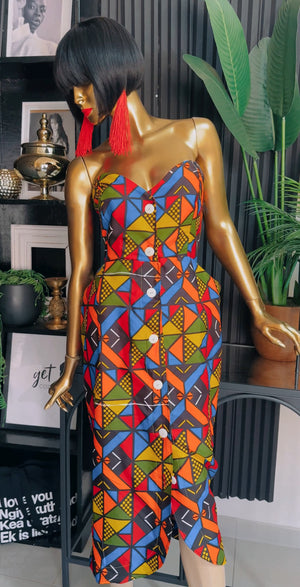 EFH Nubian’ BOOBTUBE DRESS