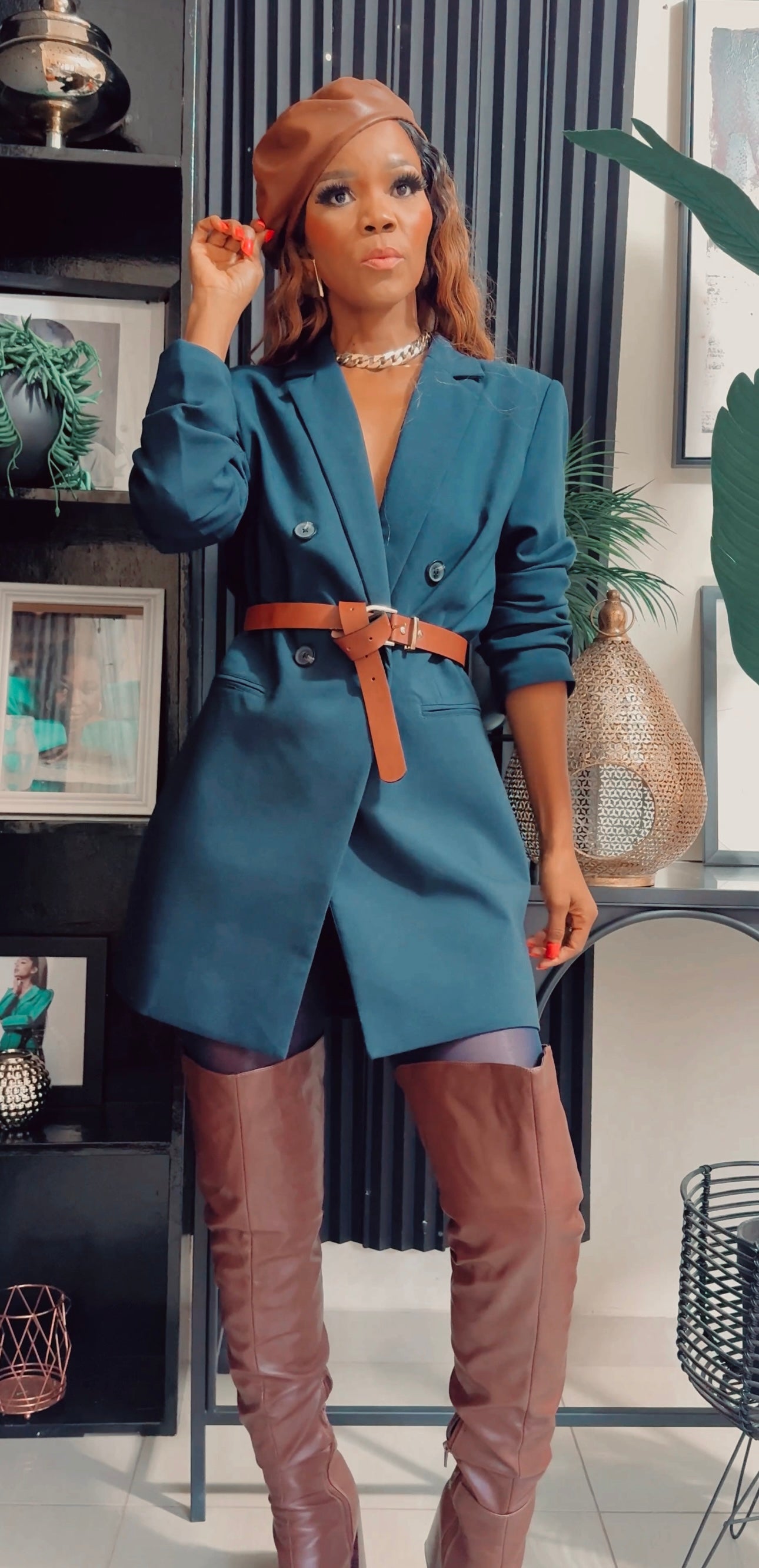 EFH | NAVY OVERSIZED BLAZER/DRESS