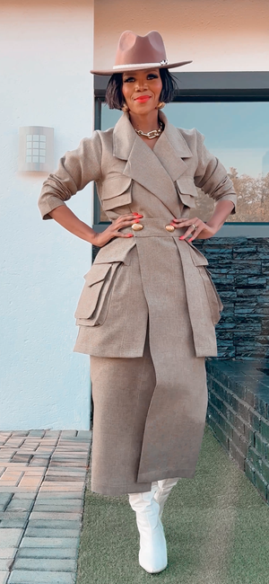 EFH Linen Wrap Skirt