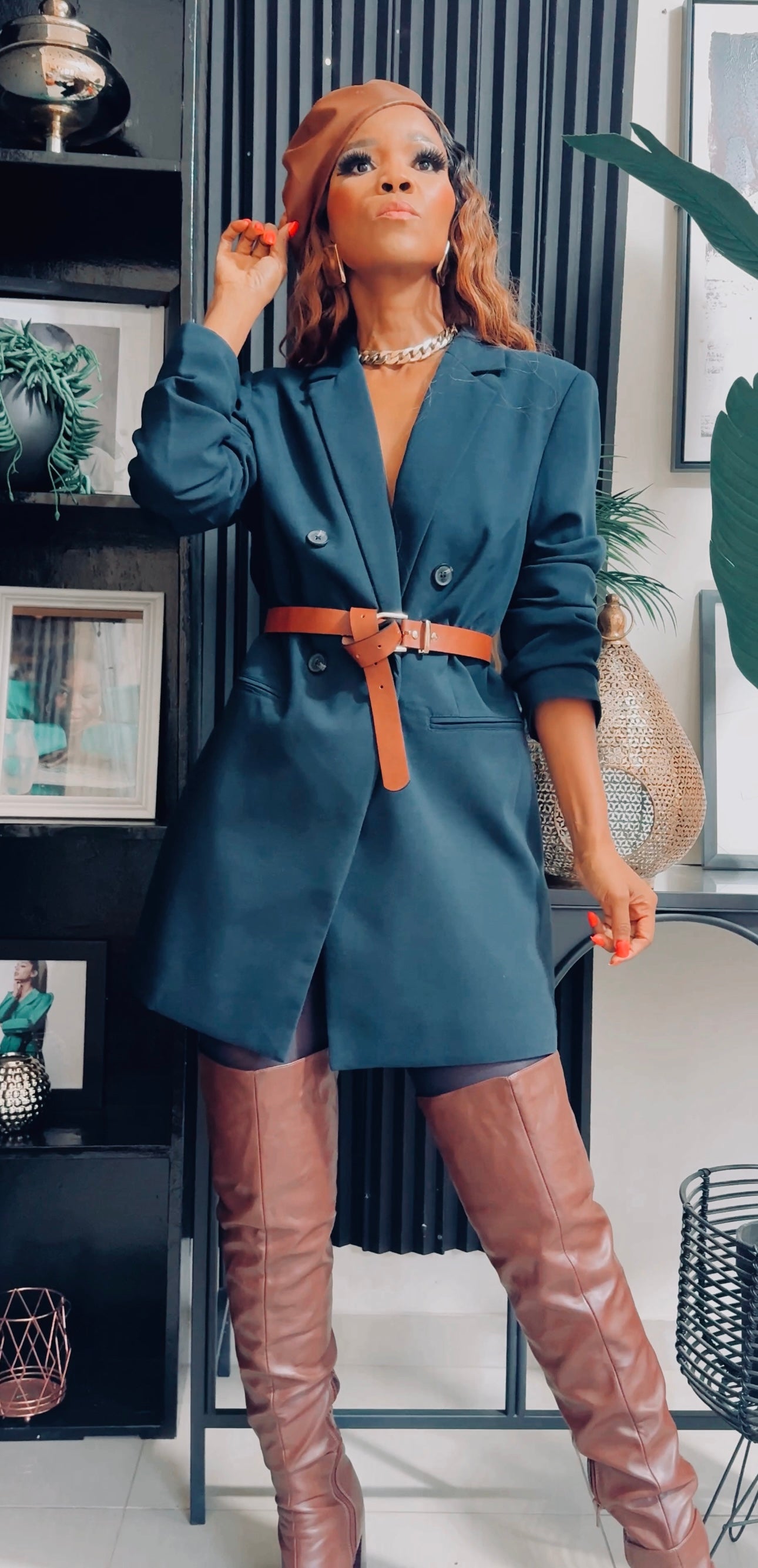 EFH | NAVY OVERSIZED BLAZER/DRESS