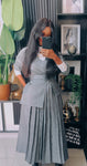 EFH GREY PLEATED SKIRT