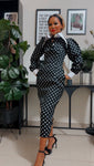 EFH | MONACo’ Black & White Polka Shift Dress