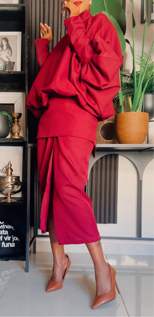 EFH Burgundy Brunnette’ Set/2Pc