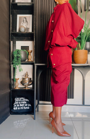 EFH Burgundy Brunnette’ Set/2Pc
