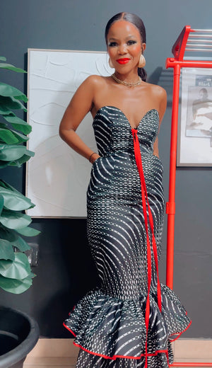 EFH | Mocochrome Ruffle Boobtube_Dress