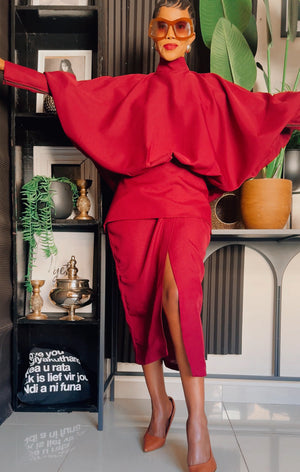 EFH Burgundy Brunnette’ Set/2Pc