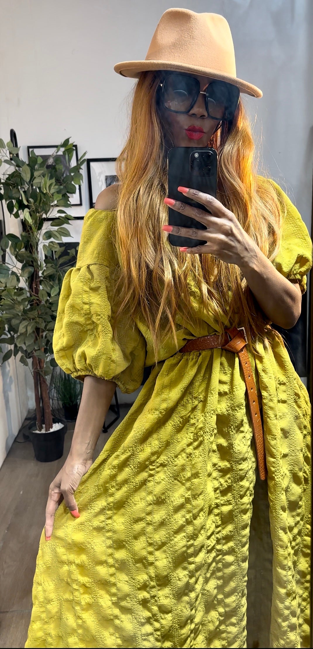 EFH CRUSHED MEDI DRESS