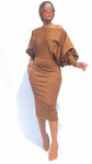 EFH CHOC OFFSHOULDER DRESS